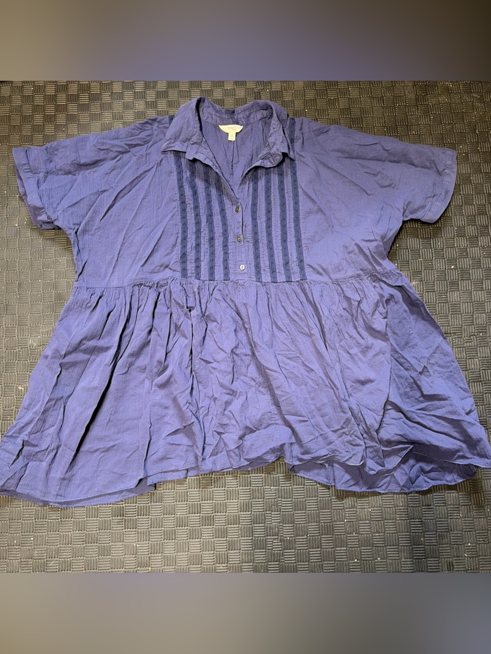 Terra & Sky navy blue Women's Blouse size 0X (14W)